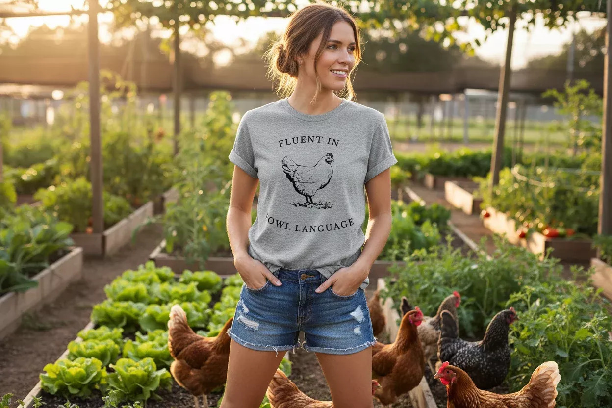 "Fluent in Fowl Language" Women's Funny T-Shirt
